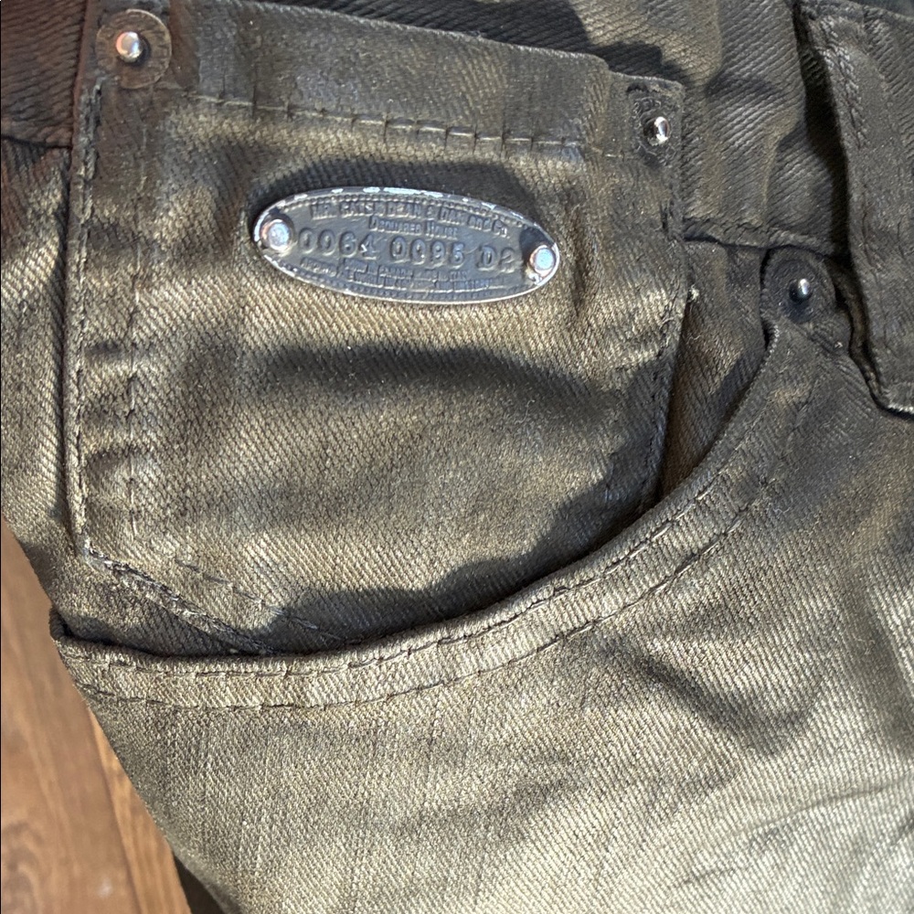 DSQUARED metallic olive green Jean | 34x33 - Picture 7 of 9